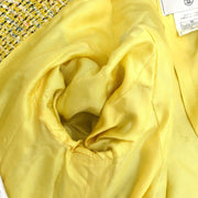 Chanel Single Breasted Jacket Coat Yellow 96P #40 116060