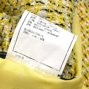 Chanel Single Breasted Jacket Coat Yellow 96P #40 116060