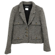 Chanel Single Breasted Jacket Brown 95A #40 116061