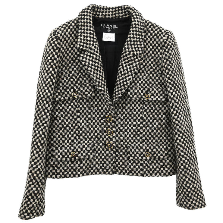 Chanel Single Breasted Jacket Brown 95A #40 116061