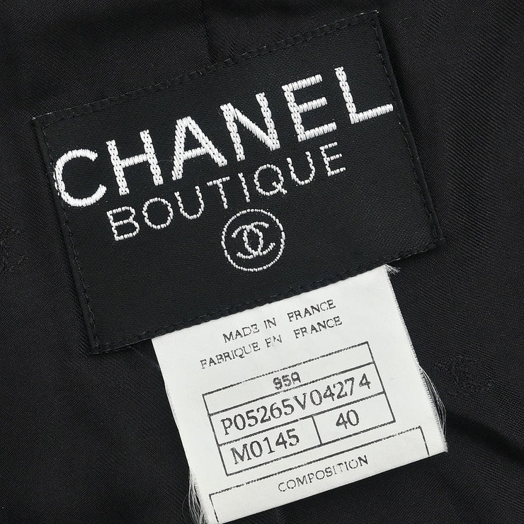 Chanel Single Breasted Jacket Brown 95A #40 116061