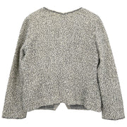 Chanel Single Breasted Collarless Jacket Gray 96A #42 116062