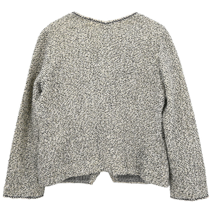 Chanel Single Breasted Collarless Jacket Gray 96A #42 116062