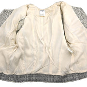 Chanel Single Breasted Collarless Jacket Gray 96A #42 116062