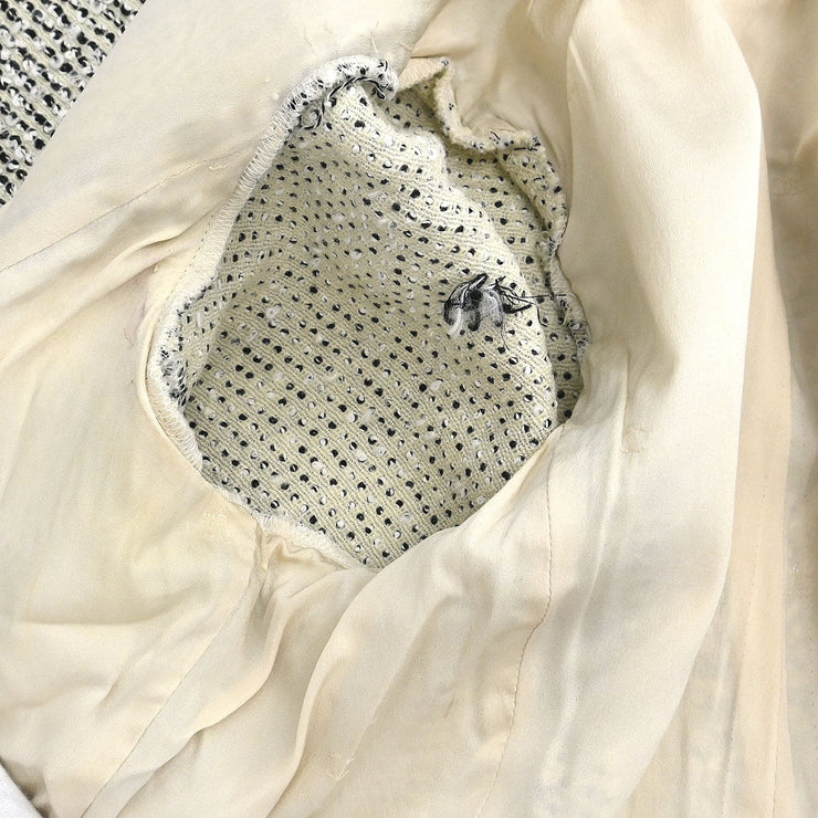 Chanel Single Breasted Collarless Jacket Gray 96A #42 116062