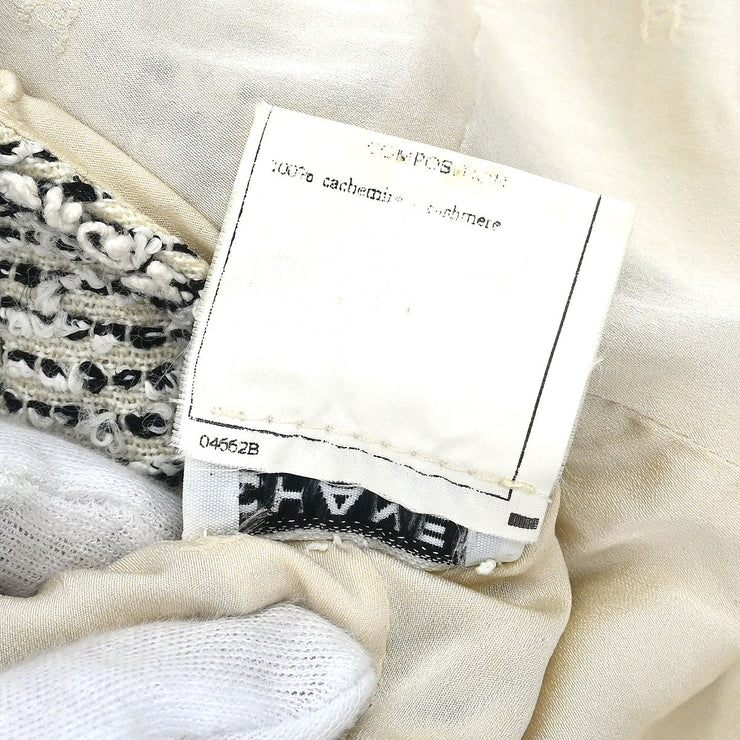 Chanel Single Breasted Collarless Jacket Gray 96A #42 116062