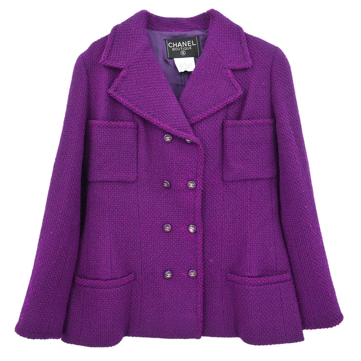 Chanel Jacket Purple 95A #40 116064