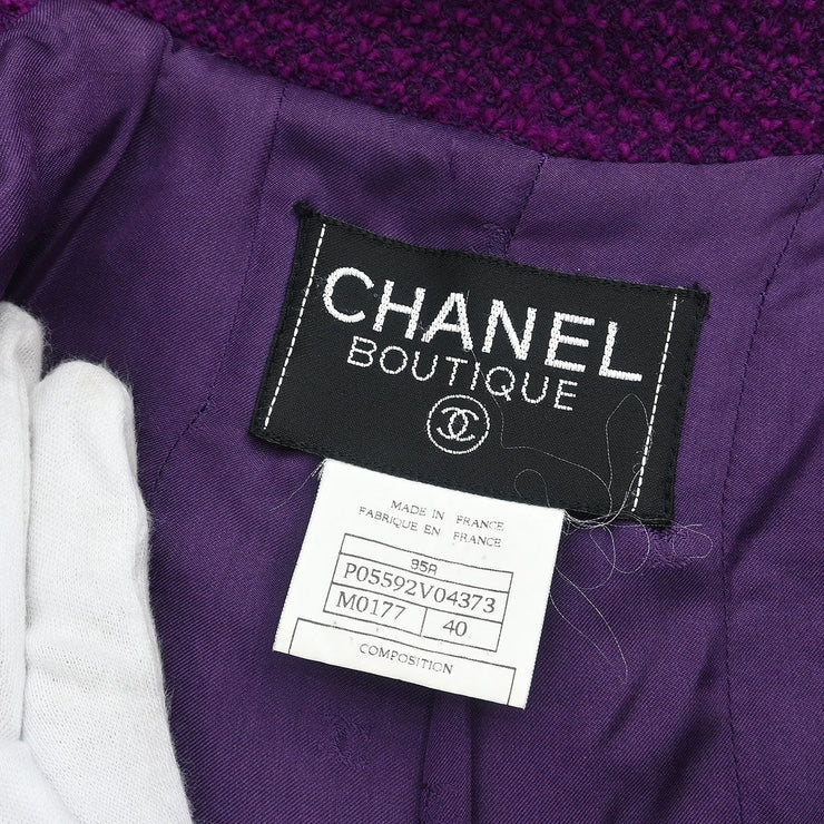 Chanel Jacket Purple 95A #40 116064