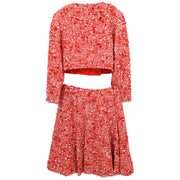Chanel Setup Suit Jacket Skirt Red 01A #34 116065