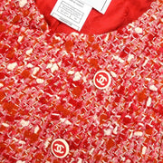 Chanel Setup Suit Jacket Skirt Red 01A #34 116065