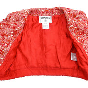 Chanel Setup Suit Jacket Skirt Red 01A #34 116065