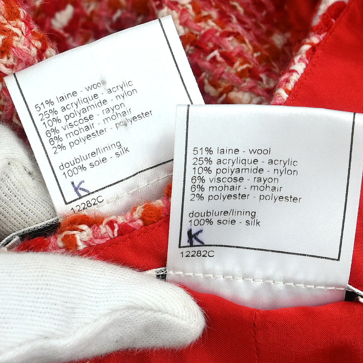 Chanel Setup Suit Jacket Skirt Red 01A #34 116065
