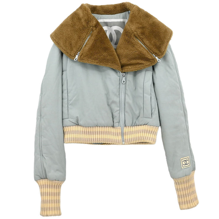 Chanel Sport Line Zip Up Jacket Light Blue 01A #38 116066