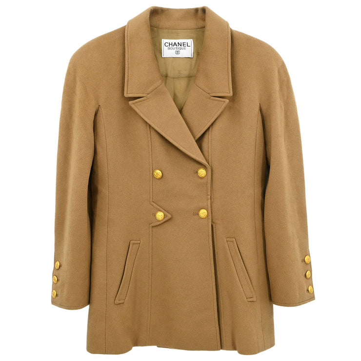 Chanel Double Breasted Jacket Beige 116068