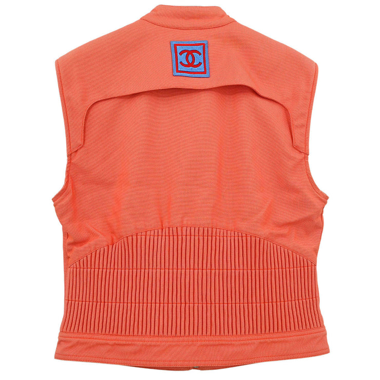 Chanel Sport Line Zip Up Jacket Orange 02S #40 116072