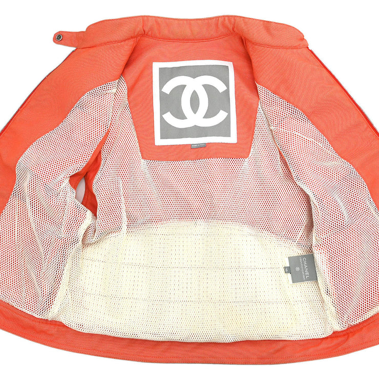 Chanel Sport Line Zip Up Jacket Orange 02S #40 116072