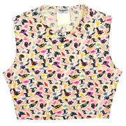 Chanel Sleeveless Cropped Tank Top White #38 116075