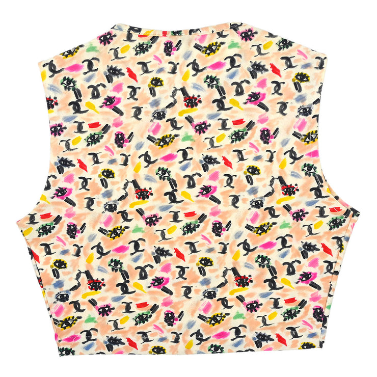 Chanel Sleeveless Cropped Tank Top White #38 116075