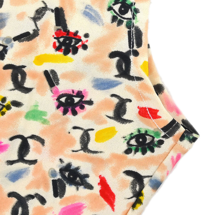 Chanel Sleeveless Cropped Tank Top White #38 116075