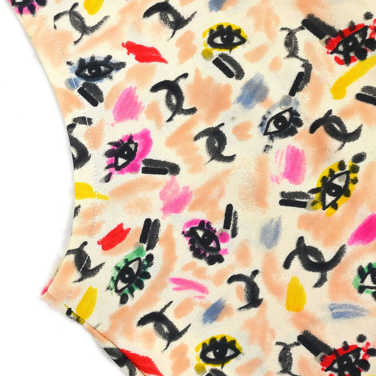 Chanel Sleeveless Cropped Tank Top White #38 116075