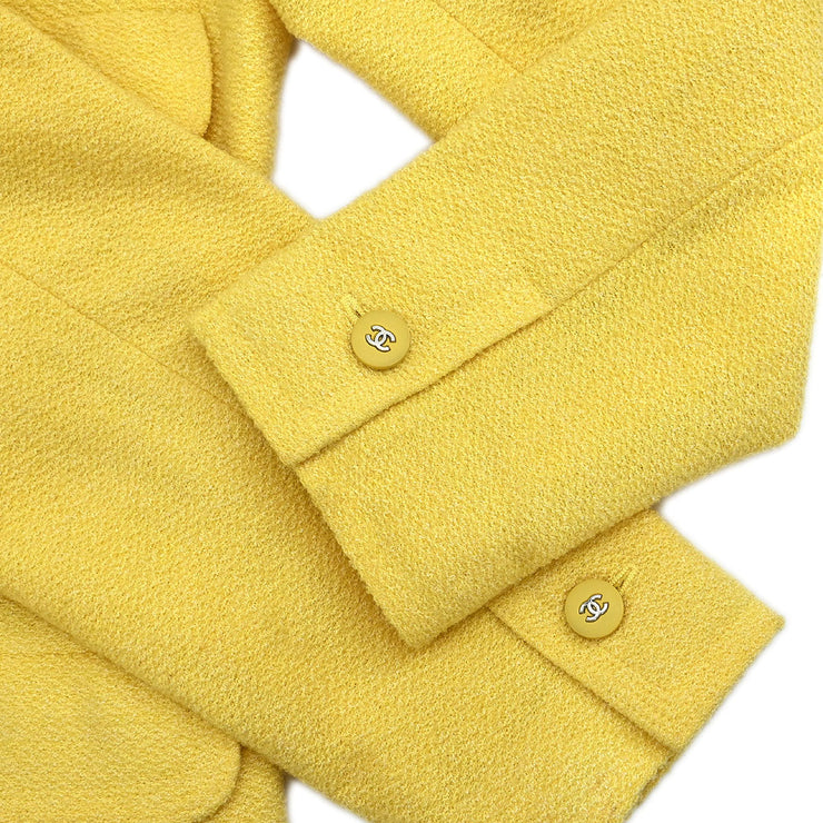 Chanel Setup Suit Jacket Skirt Yellow 98C #42 116080