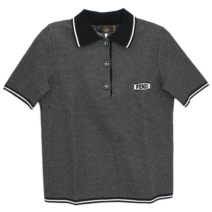 Fendi Short Sleeve Polo Shirt Top Black #38 116083