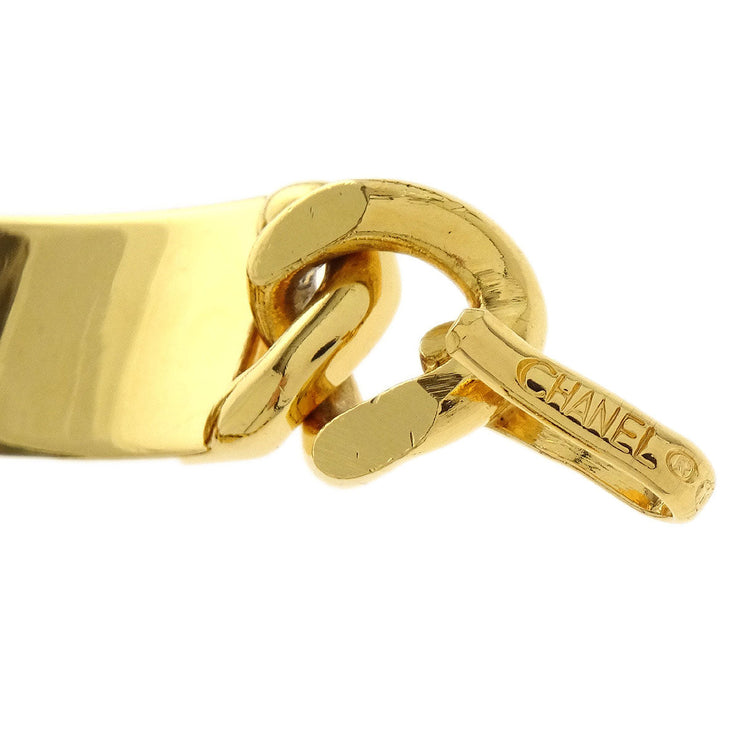 Chanel Chain Belt Medallion Gold Black Small Good 95A 116086
