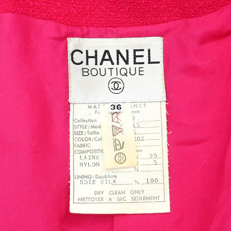 Chanel Setup Suit Jacket Skirt Pink Black 22/28815 #36 116087