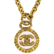 Chanel Gold Medallion CC Chain Pendant Necklace 93A 116089