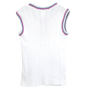 Chanel Sleeveless Top White 07P #42 116093