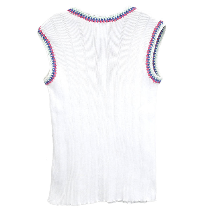 Chanel Sleeveless Top White 07P #42 116093