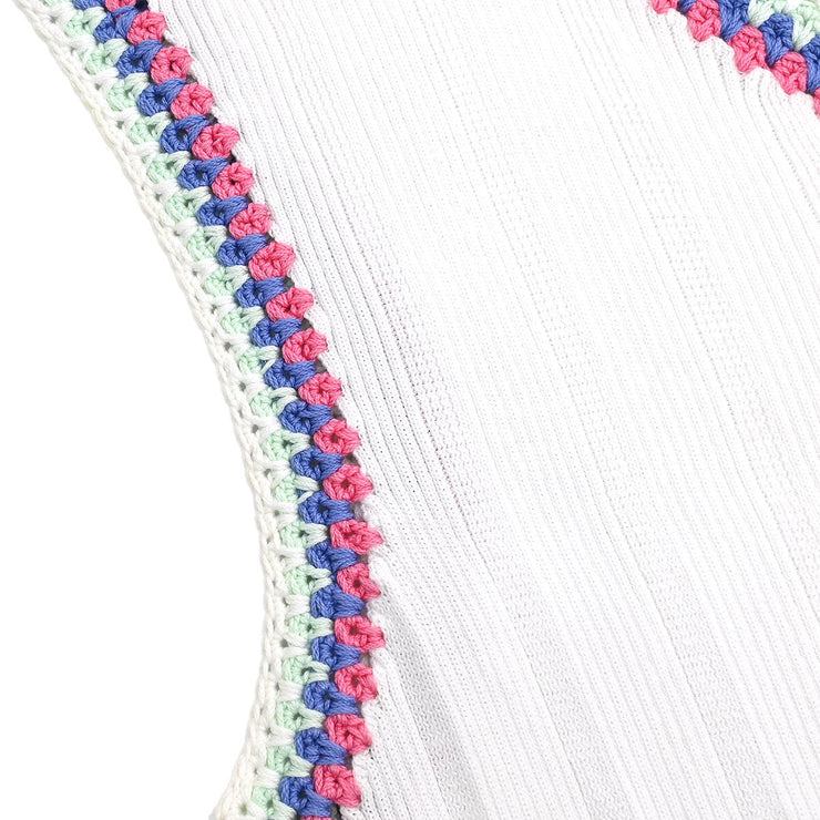 Chanel Sleeveless Top White 07P #42 116093