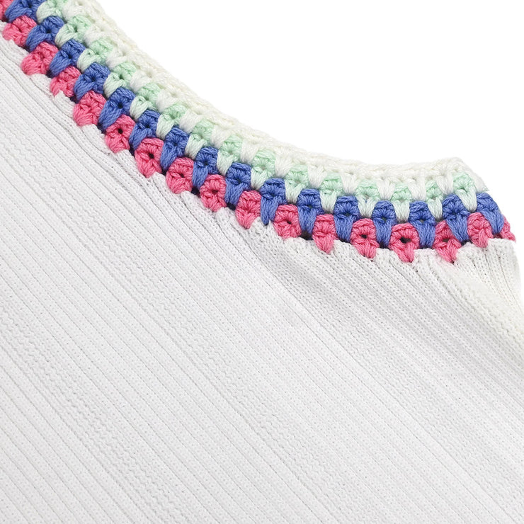 Chanel Sleeveless Top White 07P #42 116093