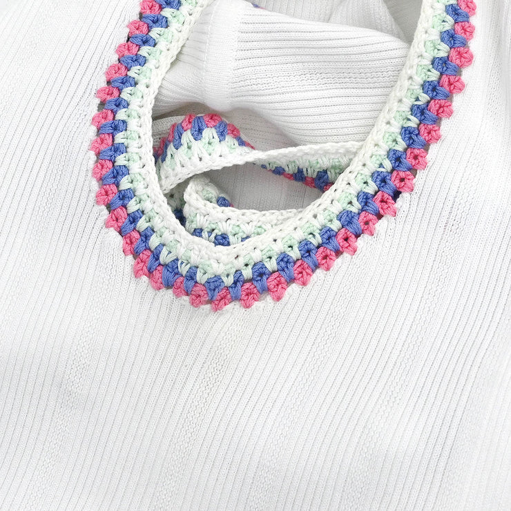 Chanel Sleeveless Top White 07P #42 116093