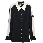 Chanel Blouse Shirt Black 98P #44 116100
