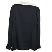 Chanel Blouse Shirt Black 98P #44 116100