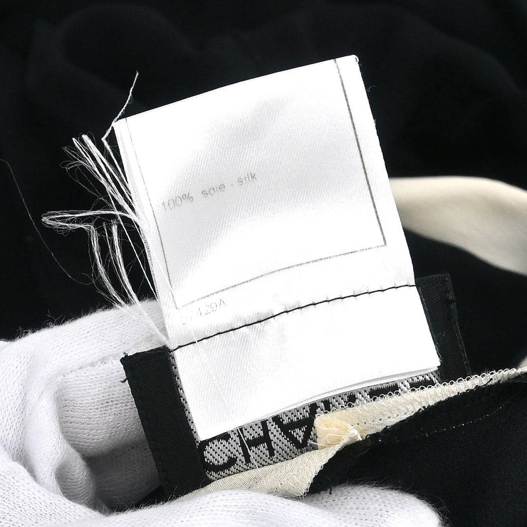 Chanel Blouse Shirt Black 98P #44 116100