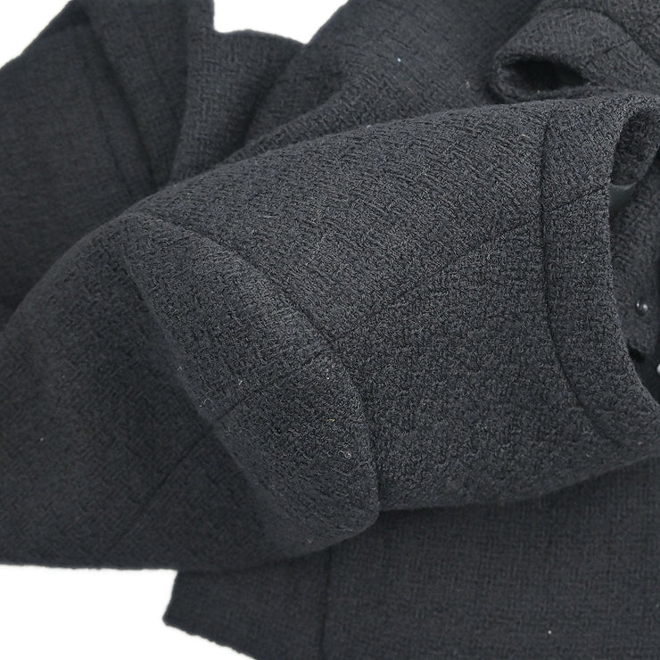 Chanel Setup Suit Jacket Skirt Black 95C #40 116102