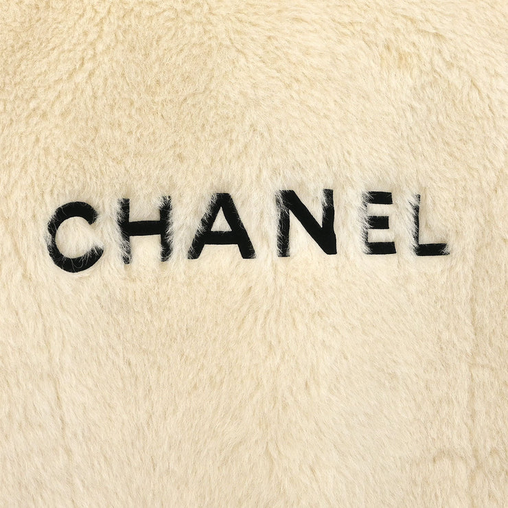 Chanel Long Sleeve Artificial Fur Jacket White 116110