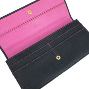 Celine Navy Leather Wallet P-05-2 116120