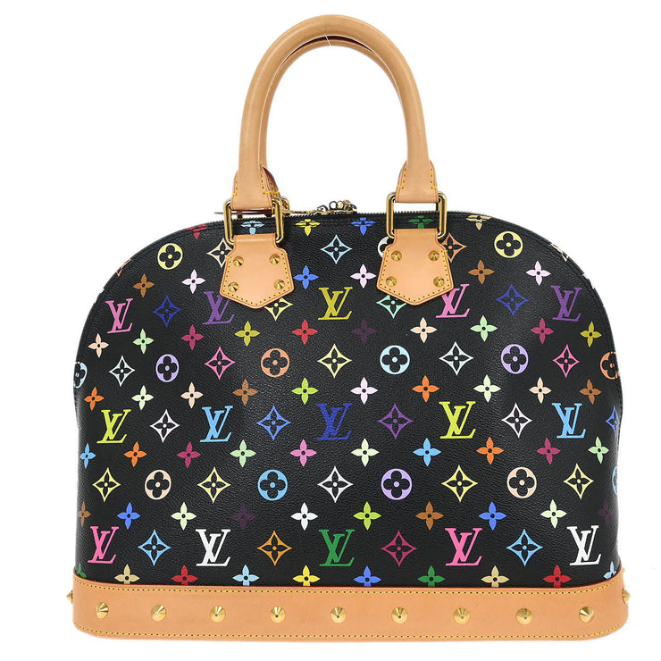 Louis Vuitton Black Monogram Multicolor Alma GM Handbag M40442 FL4102 116122