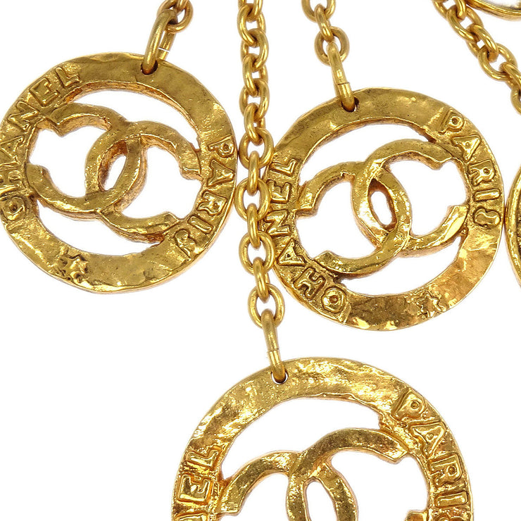 Chanel Medallion CC Dangle Earrings Clip-On Gold 28/2819 116127
