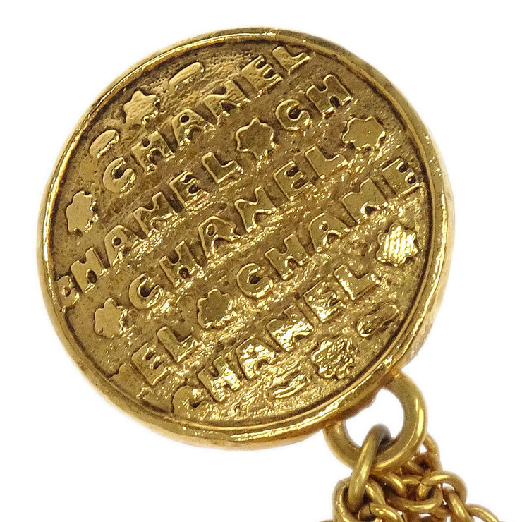 Chanel Medallion CC Dangle Earrings Clip-On Gold 28/2819 116127