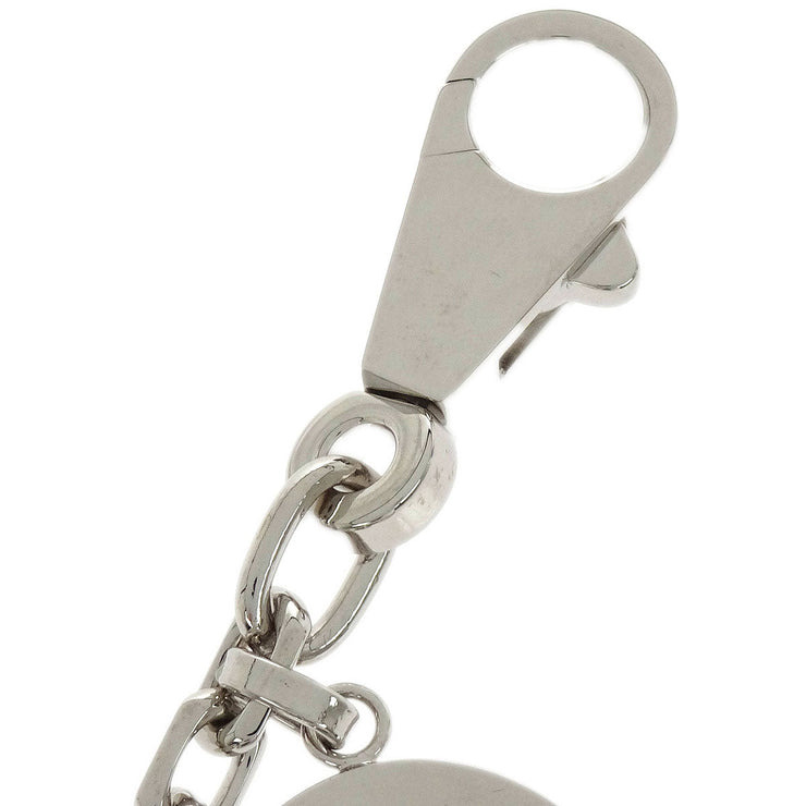 Hermes Amulet Bull Lock Key Holder Bag Charm Silver Small Good 116128