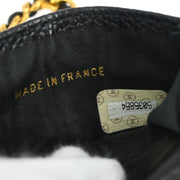 Chanel Black Calfskin Chain Shoulder Bag Pochette Case 116139