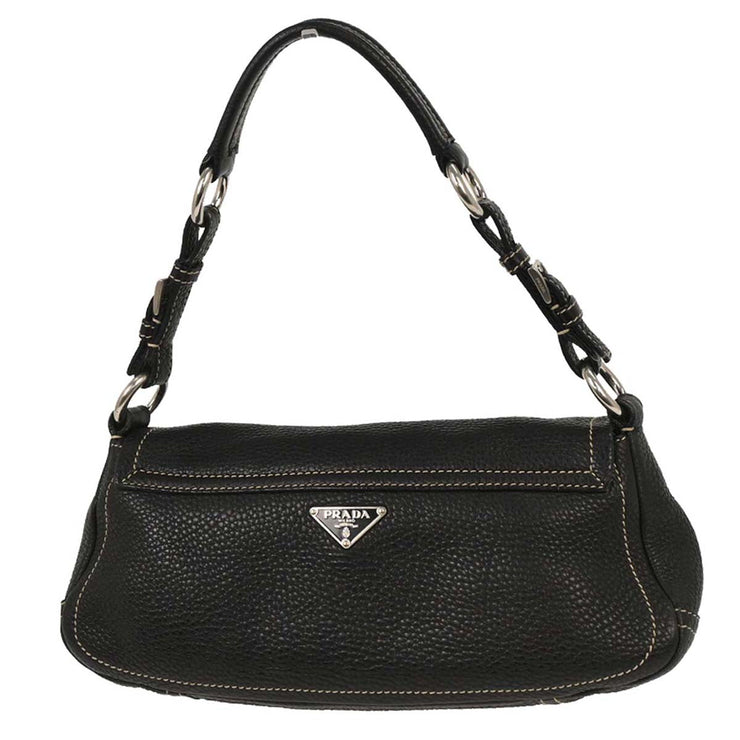 Prada Black Leather Handbag 50 116141