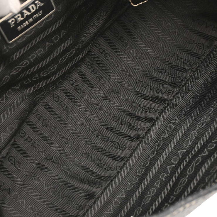 Prada Black Leather Handbag 50 116141