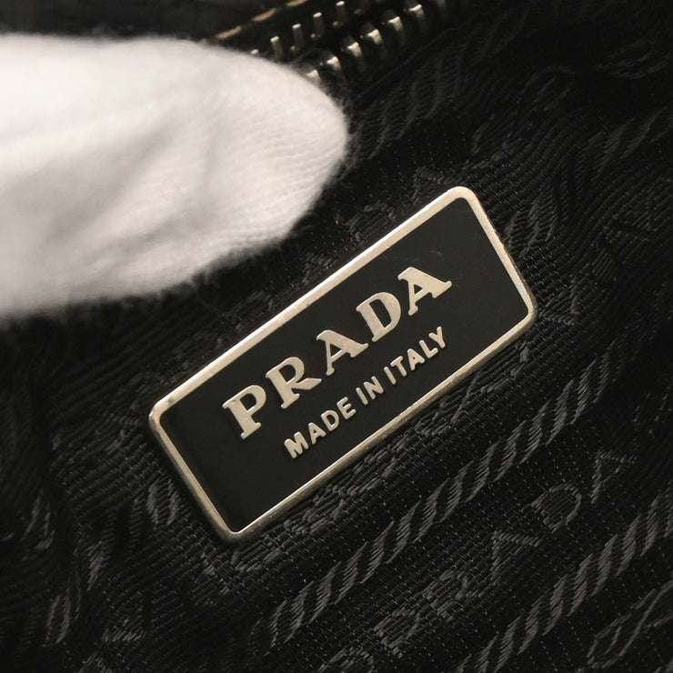 Prada Black Leather Handbag 50 116141
