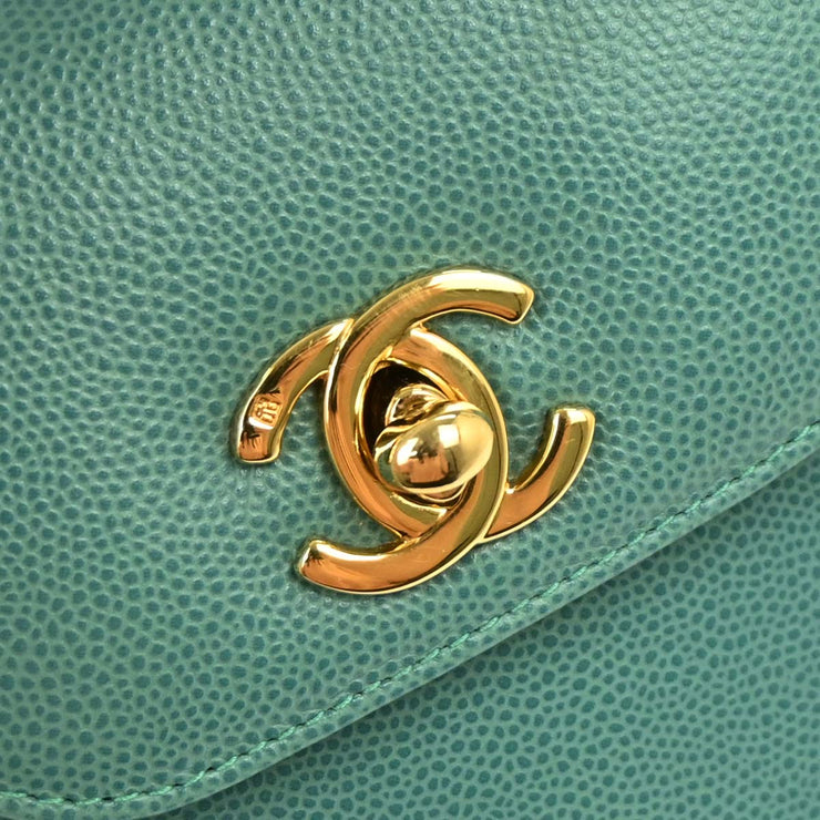 Chanel Green Calfskin Handbag 116144