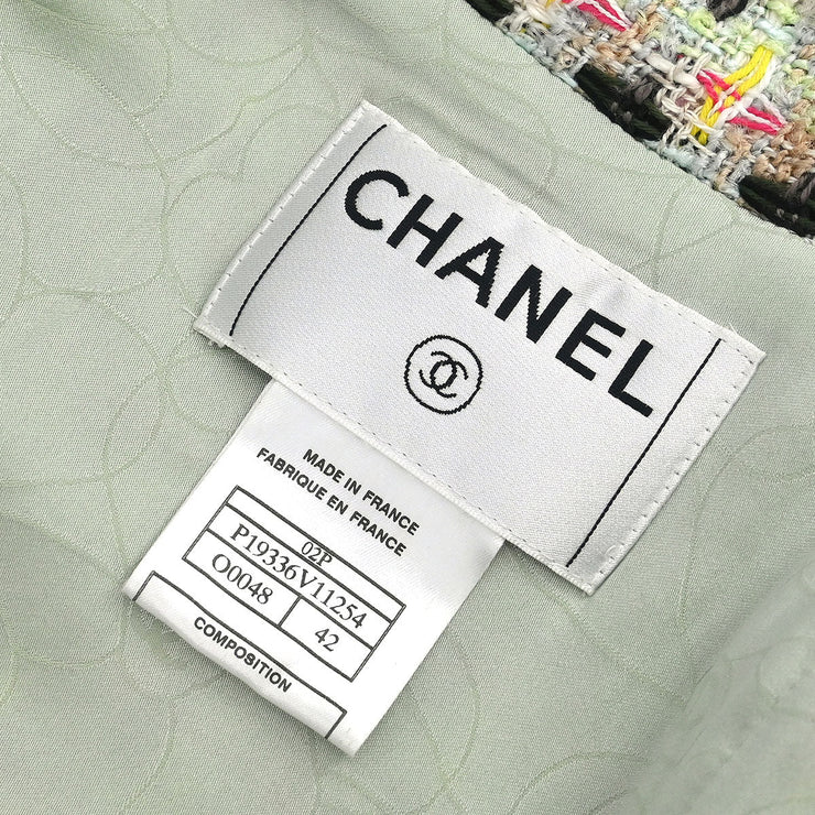 Chanel Zip Up Jacket Light Green 02P #42 116151